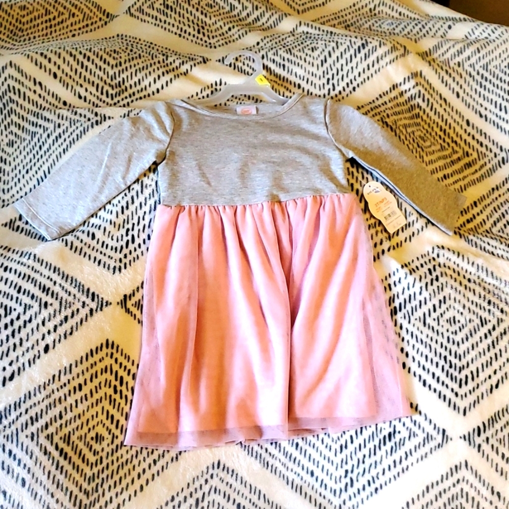 Wonder Nation Pink and gray dress Kid Size 3T